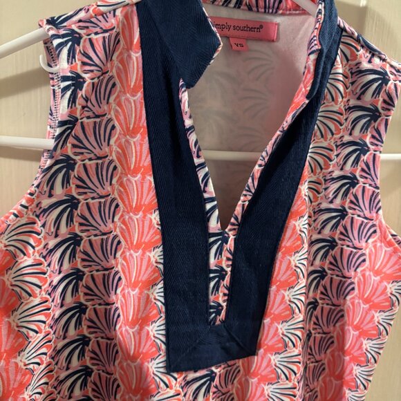 Lot of 2 Simply Southern Sleeveless Youth Dress Tops ~ Youth Small/Med ~ EUC - Picture 3 of 8